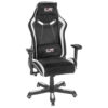 POCO Gaming-Sessel Game-Rocker schwarz weiß Kunstleder Microfaser