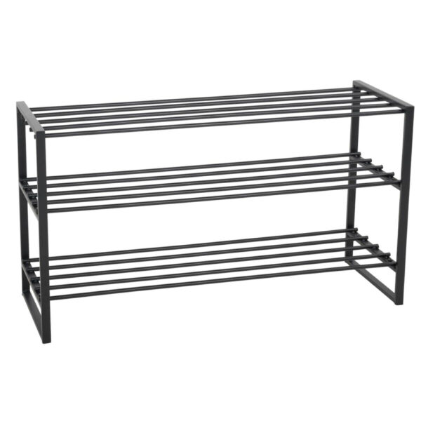 Schuhregal Stine
schwarz Metall B/H/T: ca. 90x50x30 cm