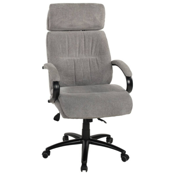 POCO Chefsessel Gale grau schwarz Webstoff Metall