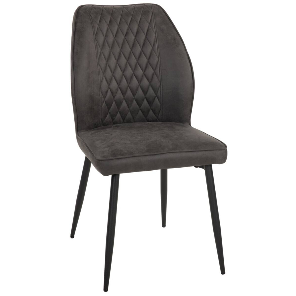 POCO Stuhl Emm anthrazit schwarz Microfaser Metall
