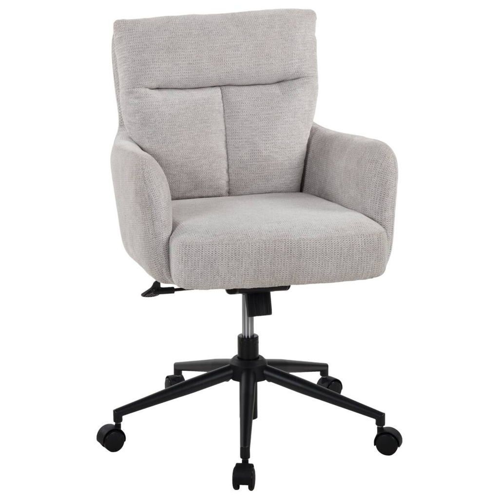 POCO Drehstuhl Lenn hellgrau schwarz Metall Polyester
