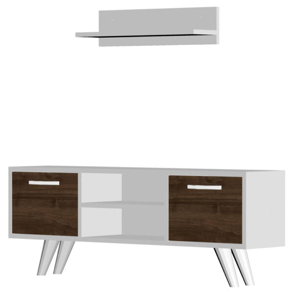 moebel17 Wohnwand Likya weiß walnuss Nachbildung B/H/T: ca. 120x41x25 cm moebel17 Wohnwand Likya weiß walnuss Nachbildung B/H/T: ca. 120x41x25 cm