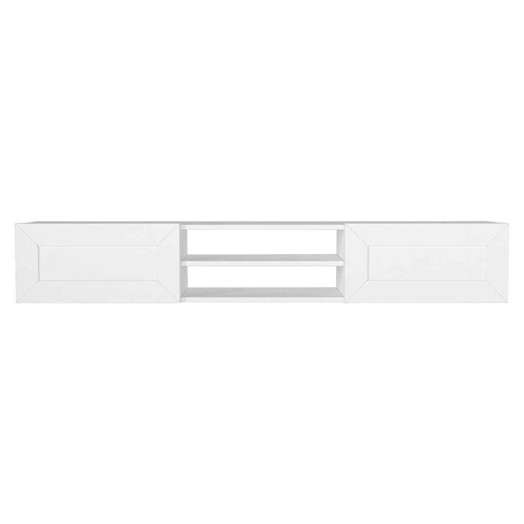 moebel17 TV-Lowboard Piuma weiß B/H/T: ca. 180x29,1x29,6 cm