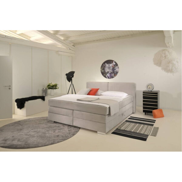 POCO Boxspringbett Happy grau hell Liegefläche B/L: ca. 180x200 cm