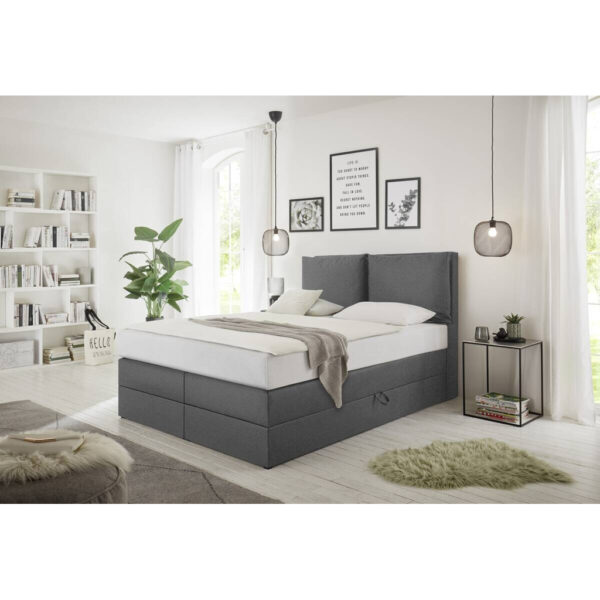 POCO Boxspringbett Lissy graubraun Liegefläche B/L: ca. 140x200 cm