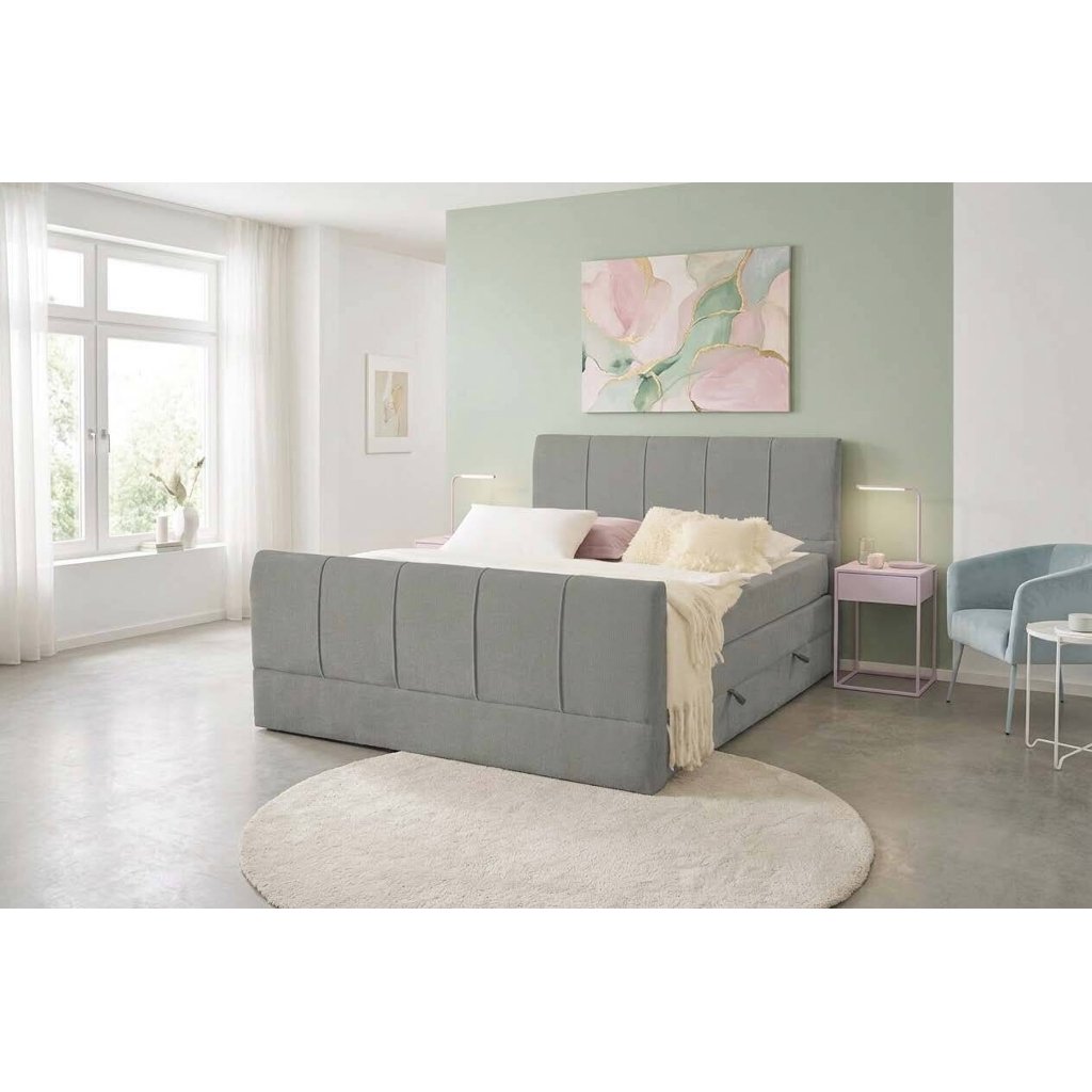 POCO Boxspringbett Harmony grau Liegefläche B/L: ca. 160x200 cm