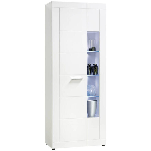 4260633840725 Standvitrine Atlanta
weiß weiß Hochglanz B/H/T: ca. 75x194x40 cm