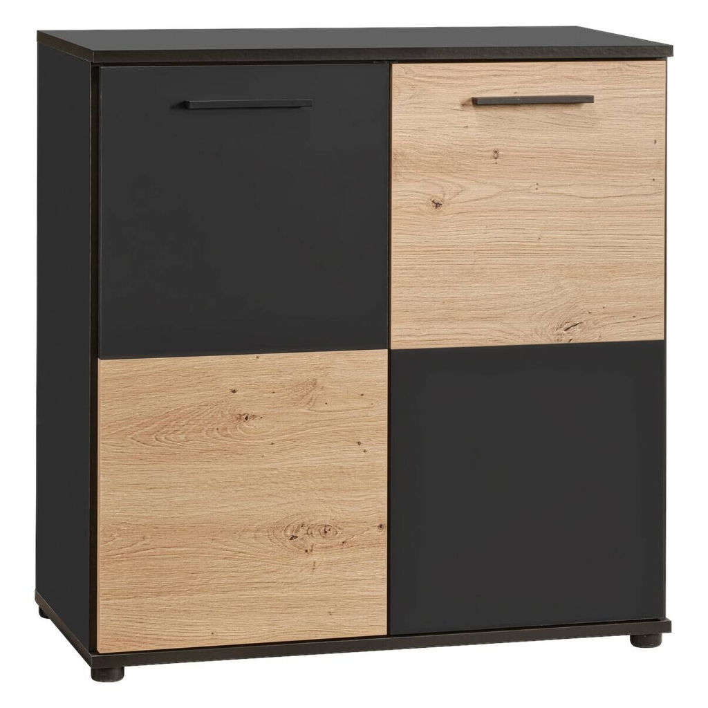 POCO Kommode Zero Eiche Artisan Oak Nachbildung anthrazit B/H/T: ca. 72x72x34 cm