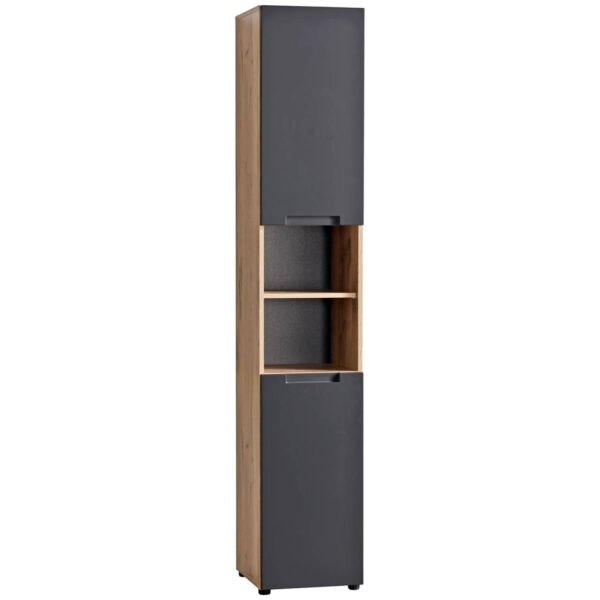 4260633847373 Hochschrank Mailand
Eiche Viking Nachbildung anthrazit B/H/T: ca. 35x190x35 cm