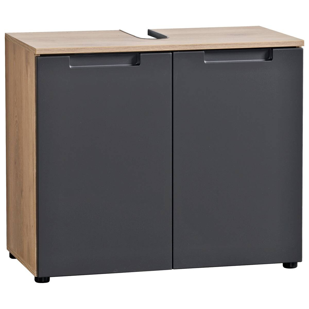 Waschbeckenunterschrank Mailand
Eiche Viking Nachbildung anthrazit B/H/T: ca. 70x59x35 cm