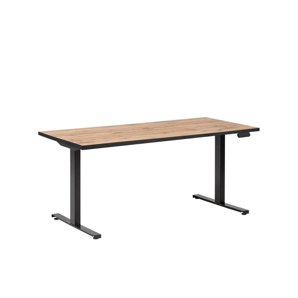 Möbelpartner höhenverstellbarer Schreibtisch Serie 2000 Eiche Landhaus Nachbildung B/H/T: ca. 160x73x75 cm