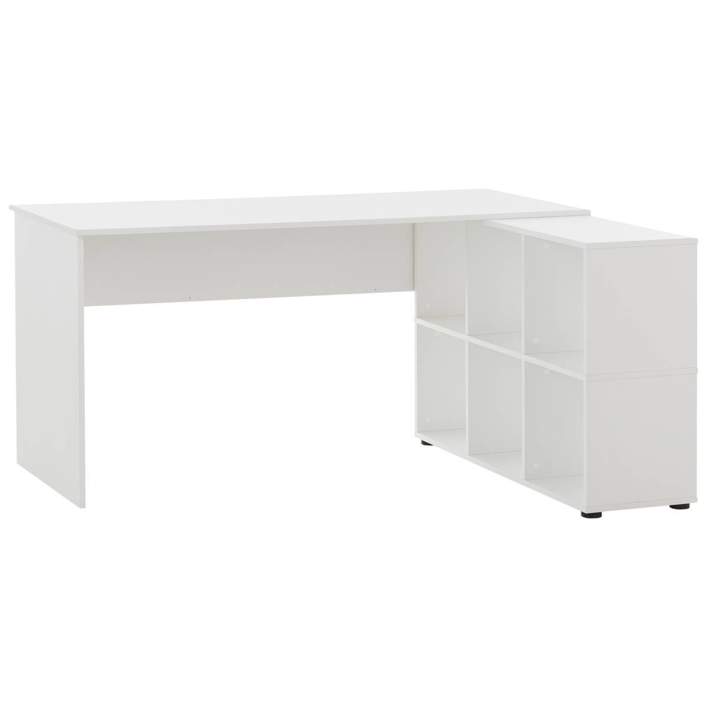 Möbelpartner Eckschreibtisch Serie 400 perlweiß Optik B/H/T: ca. 150x73,6x121,6 cm