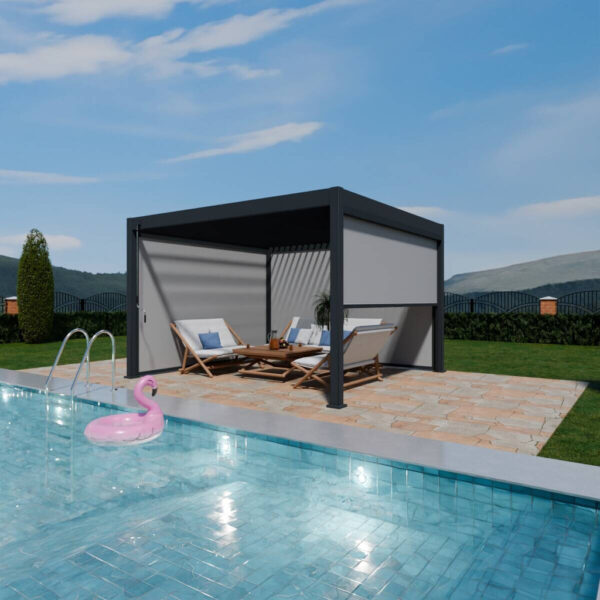 4260664391418 PergoLine Sonnenrollo für Pergola Trumpf + Superior
anthrazit PVC H/L: ca. 235x360 cm