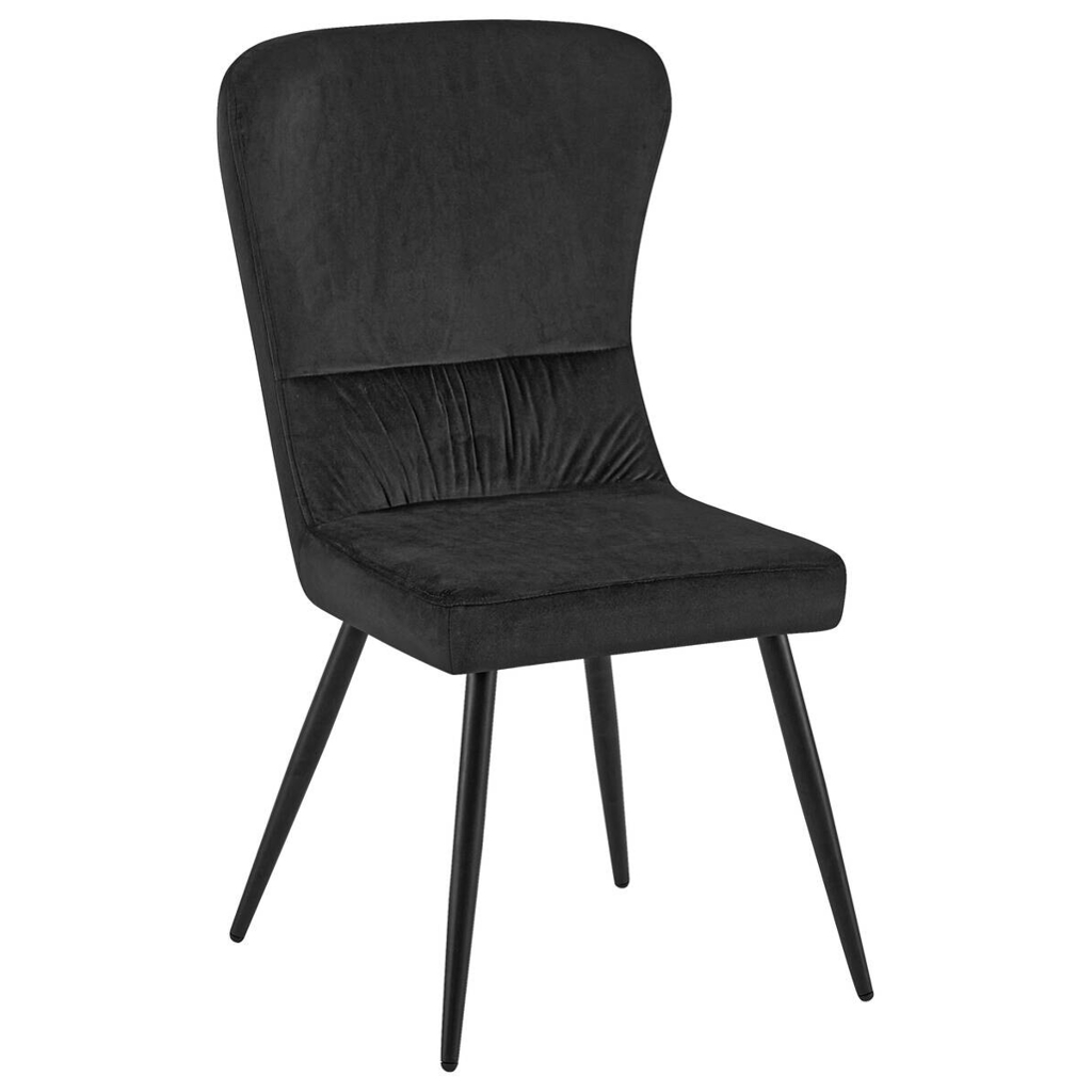 POCO Stuhl Kate schwarz Samt B/H/T: ca. 60x94,5x51,5 cm