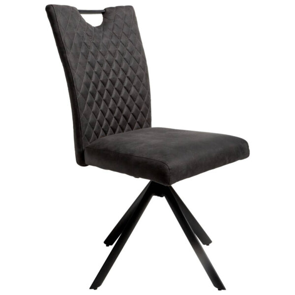 POCO Stuhl Georgia anthrazit Microfaser B/H/T: ca. 47x95x46 cm