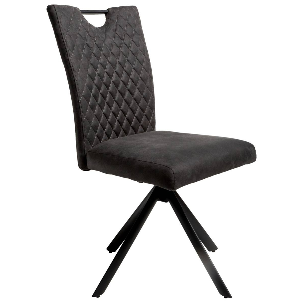 POCO Stuhl Georgia anthrazit Microfaser B/H/T: ca. 47x95x46 cm
