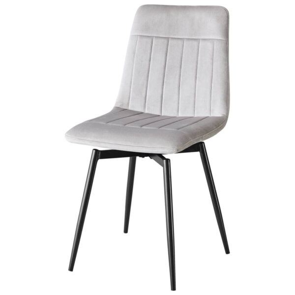 POCO Stuhl Ayra grau Samt B/H/T: ca. 57x85x57 cm