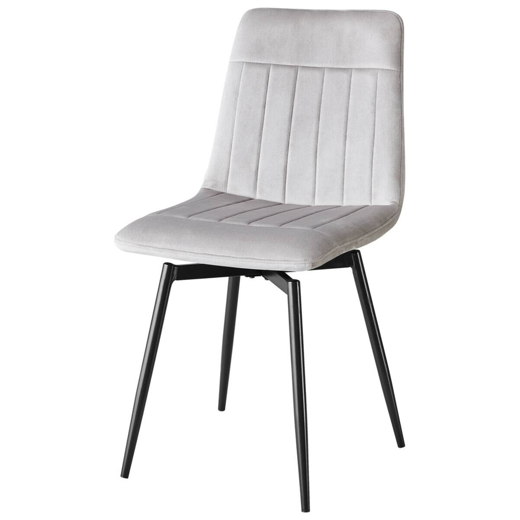 POCO Stuhl Ayra grau Samt B/H/T: ca. 57x85x57 cm