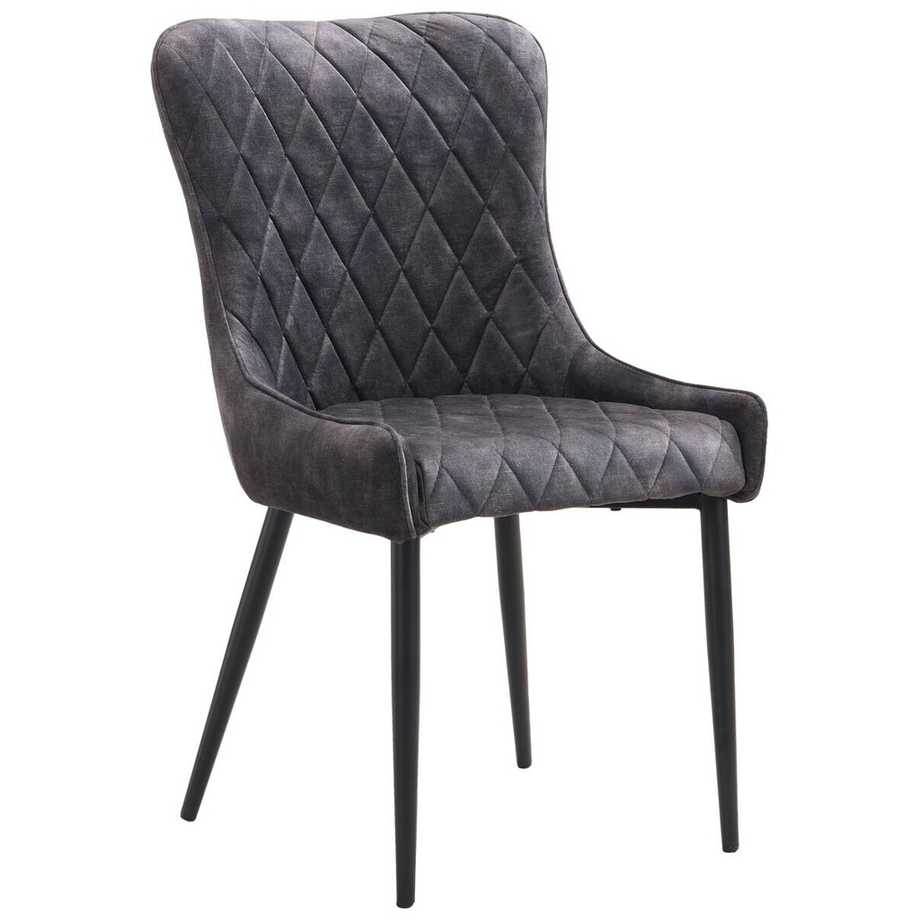 POCO Stuhl Jackson anthrazit Samtoptik B/H/T: ca. 51x95x60 cm