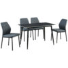 POCO Tischgruppe Alicante schwarz anthrazit Webstoff B/H/T: ca. 120x75x70 cm POCO Tischgruppe Alicante schwarz anthrazit Webstoff B/H/T: ca. 120x75x70 cm