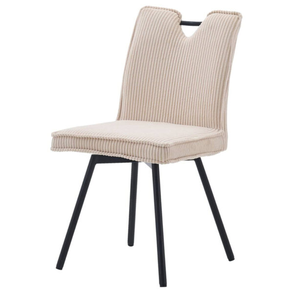POCO Stuhl Lara beige Kord B/H/T: ca. 47x89x58 cm