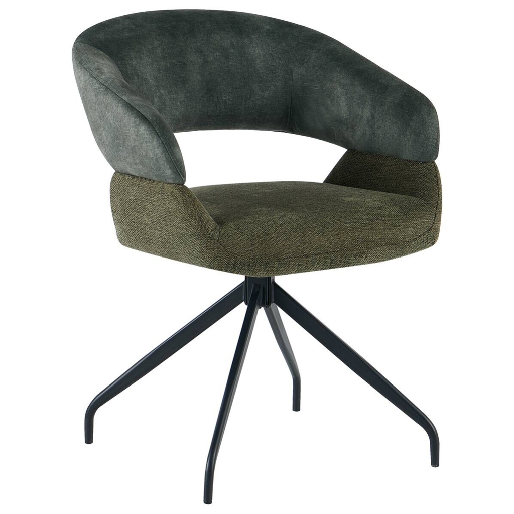 POCO Drehstuhl Miami grün Webstoff Velourstoff B/H/T: ca. 61x84x64 cm