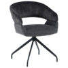 POCO Stuhl Miami anthrazit Webstoff Samtoptik B/H/T: ca. 61x84x64 cm