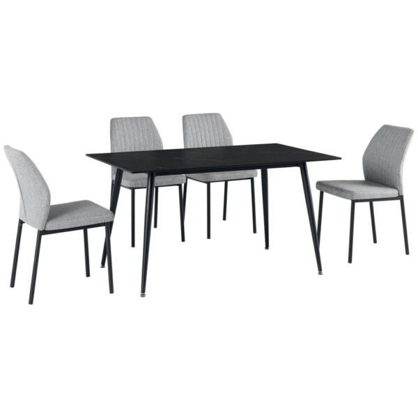 POCO Tischgruppe Palma schwarz Steinzeug B/H/T: ca. 140x75x80 cm