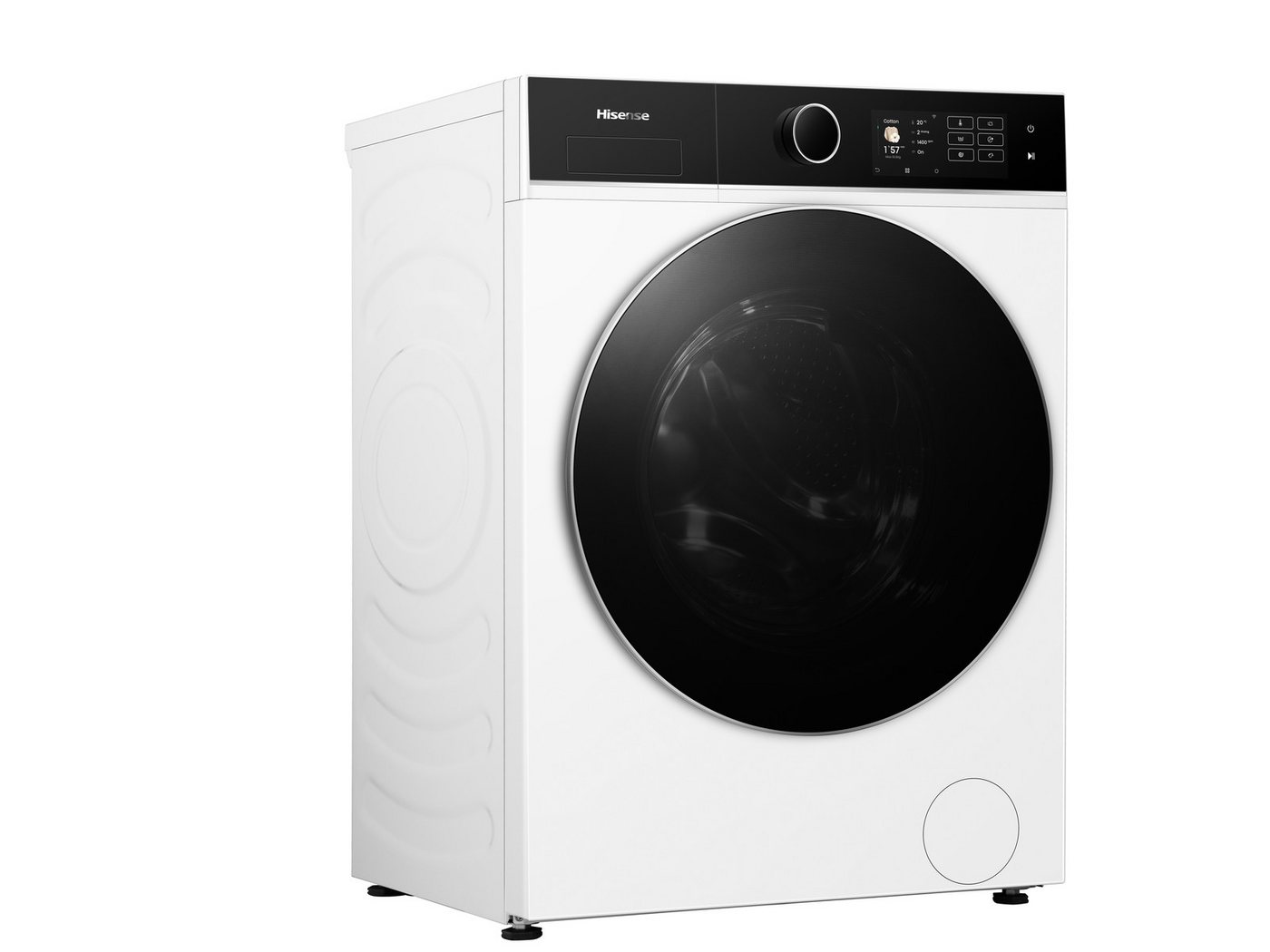 Hisense Waschmaschine 5i WF5I1045BWQ, 10,5 kg, 1400 U/min, digitales Farbdisplay, AutoDose, Energie 40% besser als A
