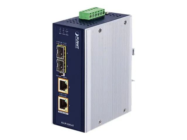 Planet IGUP – 2205AT – Medienkonverter – 1GbE – 10Base – T, 1000Base – LX, 1000Base – SX, 100Base – TX, 1000Base – T, 1000Base – BX – RJ – 45 / SFP (mini – GBIC)