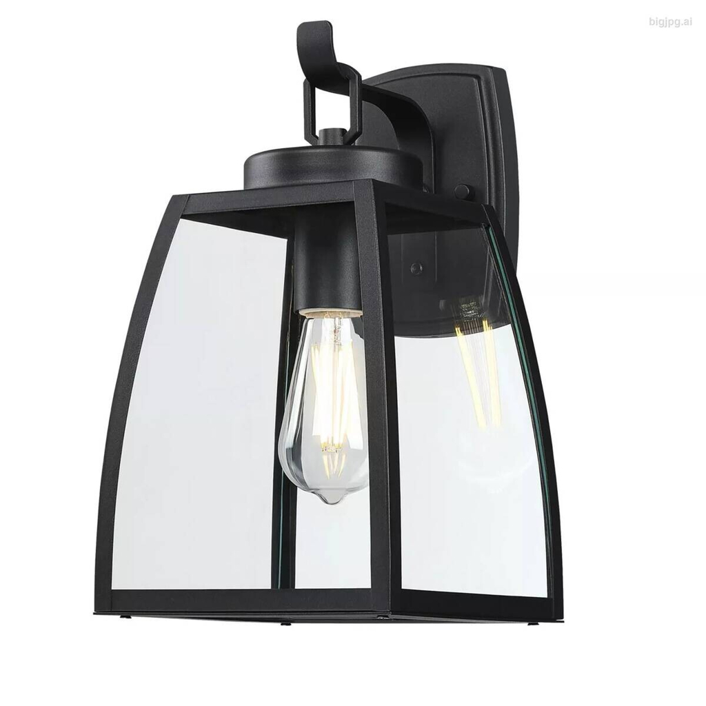Westinghouse Außenwandleuchte Niko
mattschwarz Metall Glas B/H/L: ca. 20x35x23 cm E27 1 Brennstellen