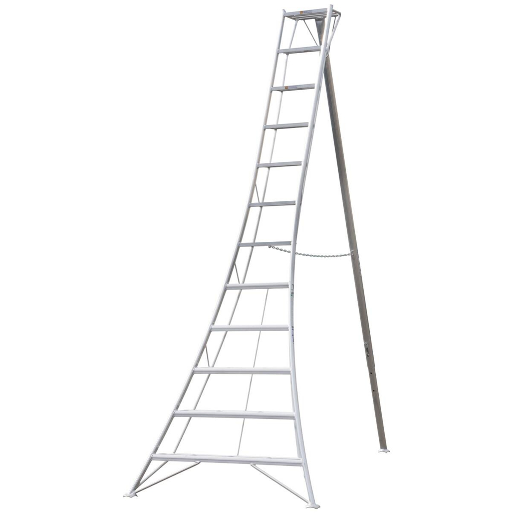 Niwaki Gartenleiter 3-Holm 3-Holm silber B/H: ca. 125x360 cm