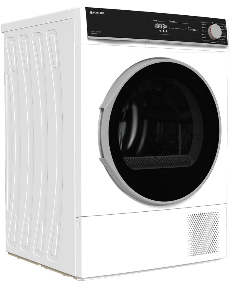 Sharp Wärmepumpentrockner KD-NHH9S8GW3-DE, LED-Display, Knitterschutzfunktion, Schontrommel, Zwei-Wege-Schleudern