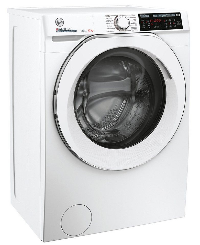 Hoover Waschmaschine HWQ 410AMC6/1-84, 10 kg, 1400 U/min, Dampfprogramm – Für schonende Reinigung, Spezial-Programme