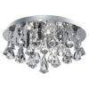 Searchlight Deckenleuchte Hanna transparent Chrom Glas Stahl B/H/L/D: ca. 35x17,5x35x35 cm G9 4 Brennstellen