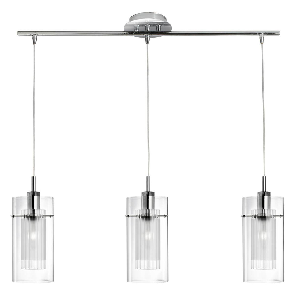 Searchlight Pendelleuchte Duo
Chrom Glas Stahl B/H/L: ca. 12x130x71 cm E14 3 Brennstellen