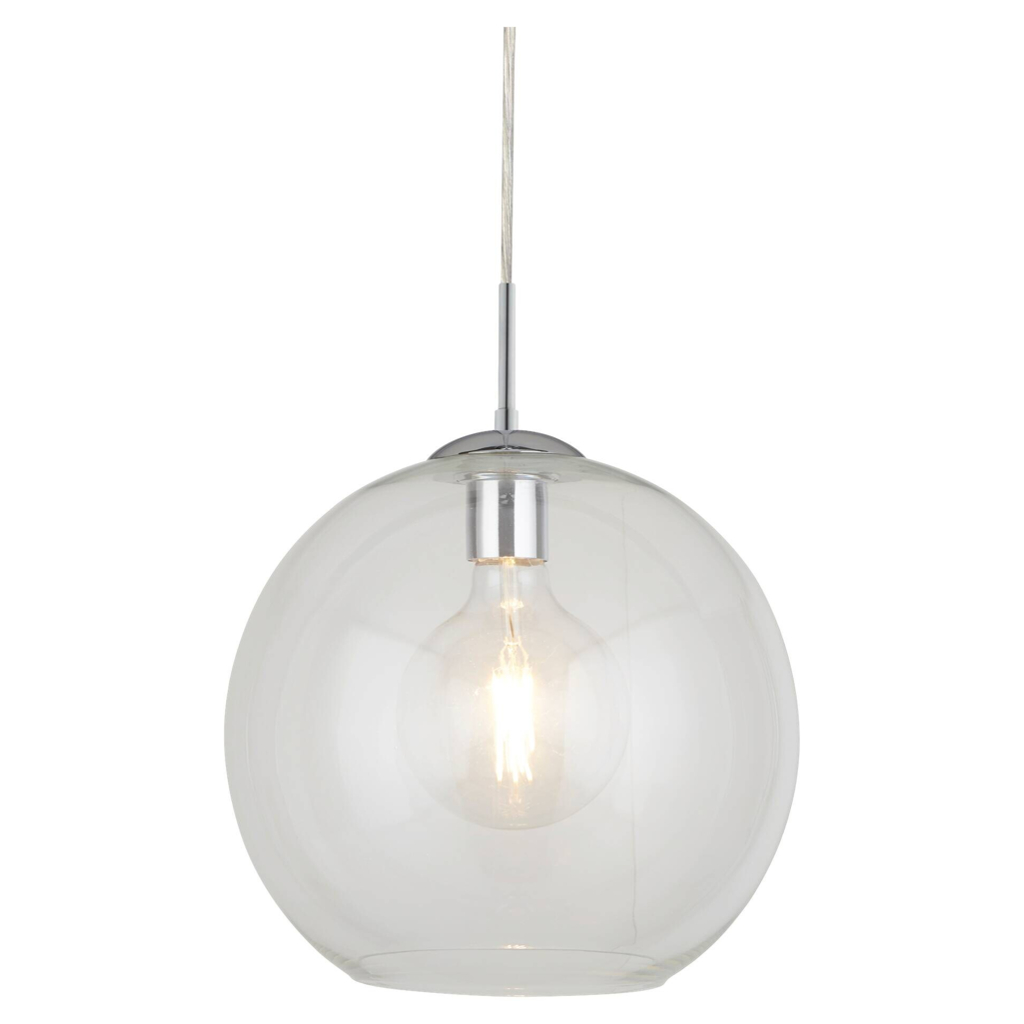 Searchlight Pendelleuchte Balls
Chrom transparent Glas Stahl B/H/D: ca. 25x120x25 cm E27 1 Brennstellen