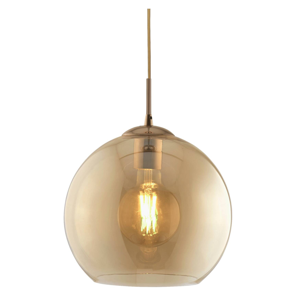Searchlight Pendelleuchte Balls
messing Glas Stahl B/H/D: ca. 30x120x30 cm E27 1 Brennstellen