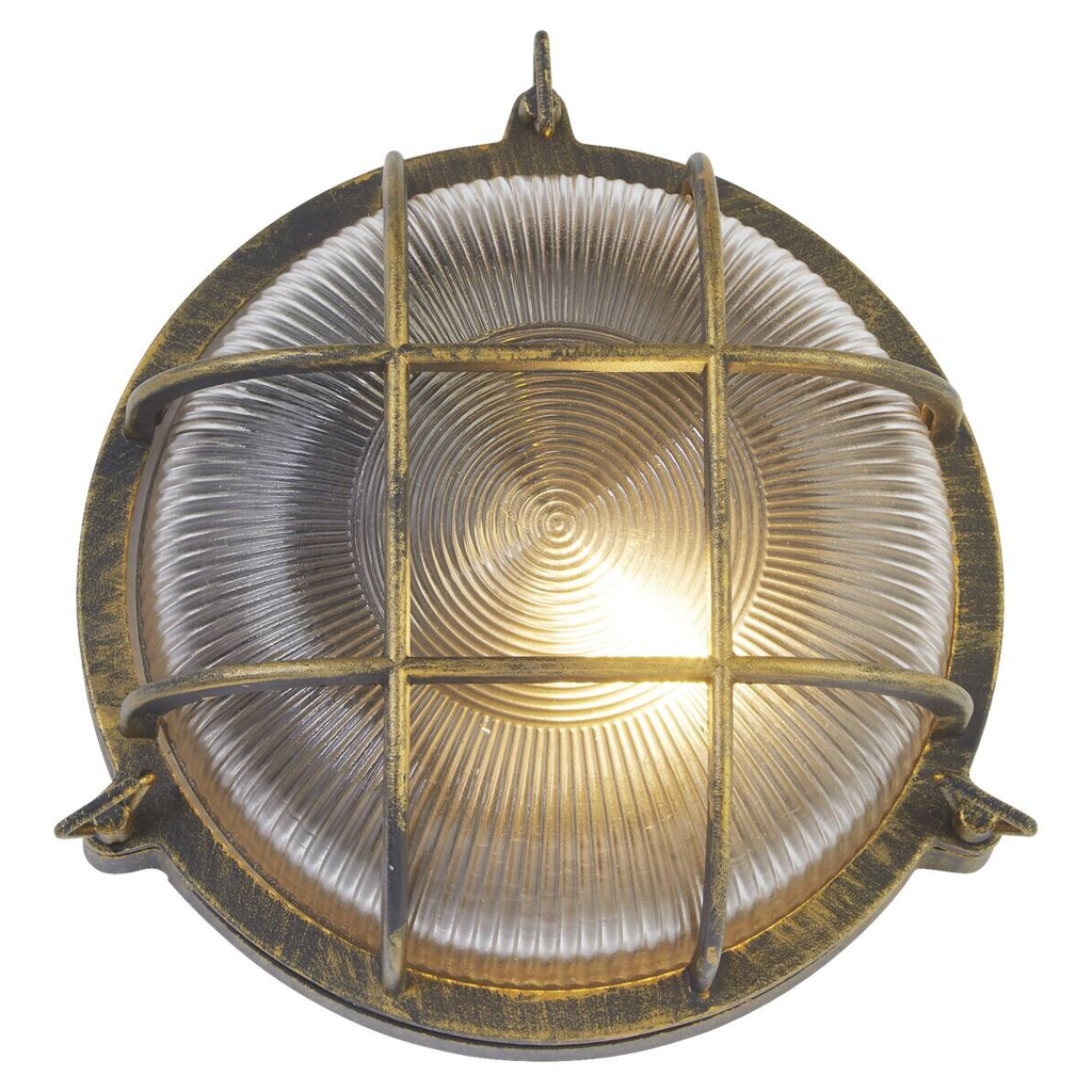 Searchlight Außenleuchte Bulkhead
schwarz transparent Stahl Glas B/H/T: ca. 11×26,5×11 cm E27 1 Brennstellen