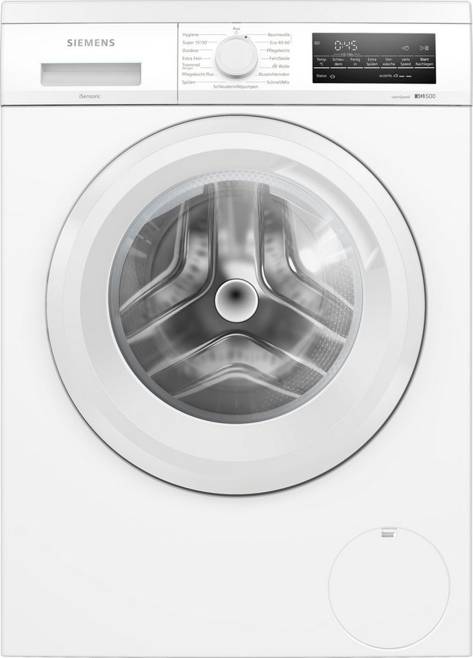 SIEMENS Waschmaschine iQ500 WU14UT22, 9 kg, 1400 U/min, Unterbaufähig, Outdoor-Programm, Kurzprogramme, Softtrommel