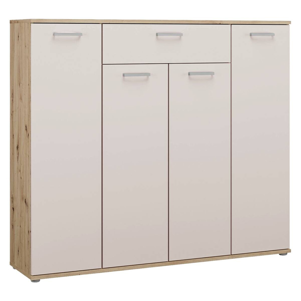 POCO Kommode Eiche Artisan Nachbildung Eiche Kaschmirgrau Nachbildung B/H/T: ca. 139x121x35 cm