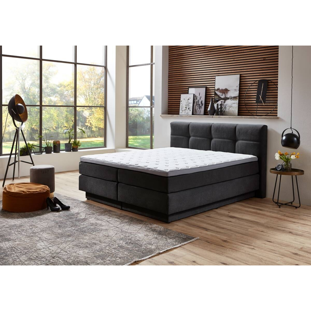 POCO Boxspringbett Portage anthrazit Liegefläche B/L: ca. 160x200 cm