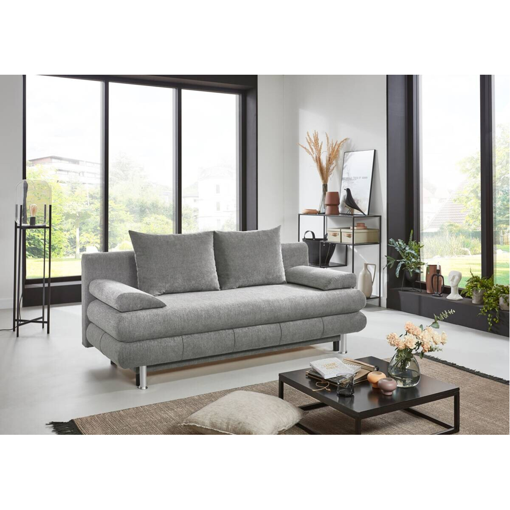 POCO Schlafsofa Benfeld grau Microfaser B/H/T: ca. 190x93x92 cm