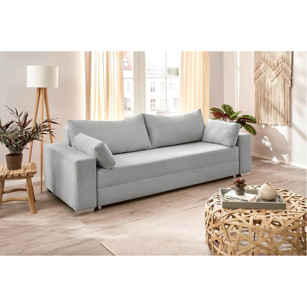 POCO Schlafsofa Turin silber Kunststoff B/H/T: ca. 240x74x95 cm