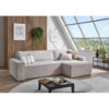 POCO Ecksofa mit Bettfunktion und Bettkasten natur Microfaser B/H/T: ca. 266x150x83 cm