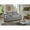 POCO Schlafsofa Biel silber Microfaser B/H/T: ca. 199x97x95 cm