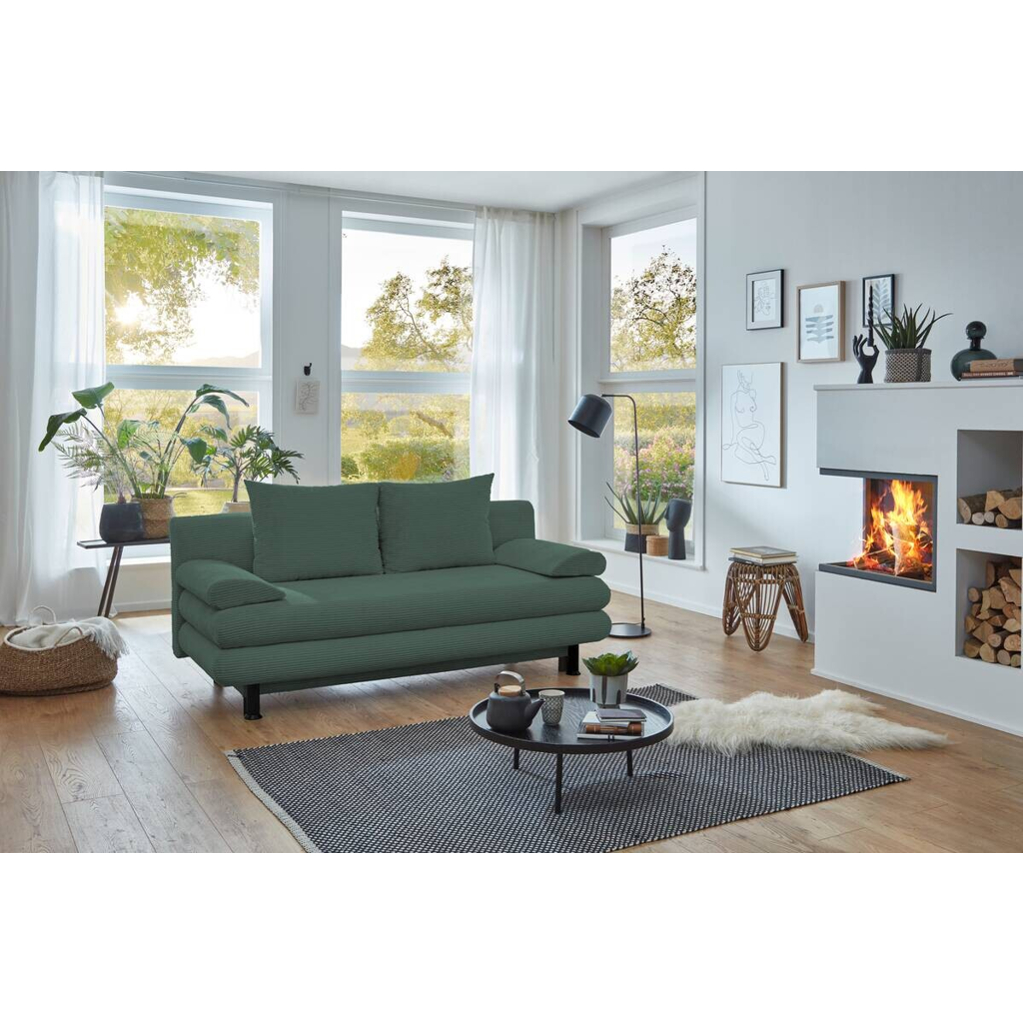 POCO Schlafsofa Bern grün Microfaser B/H/T: ca. 190x93x92 cm