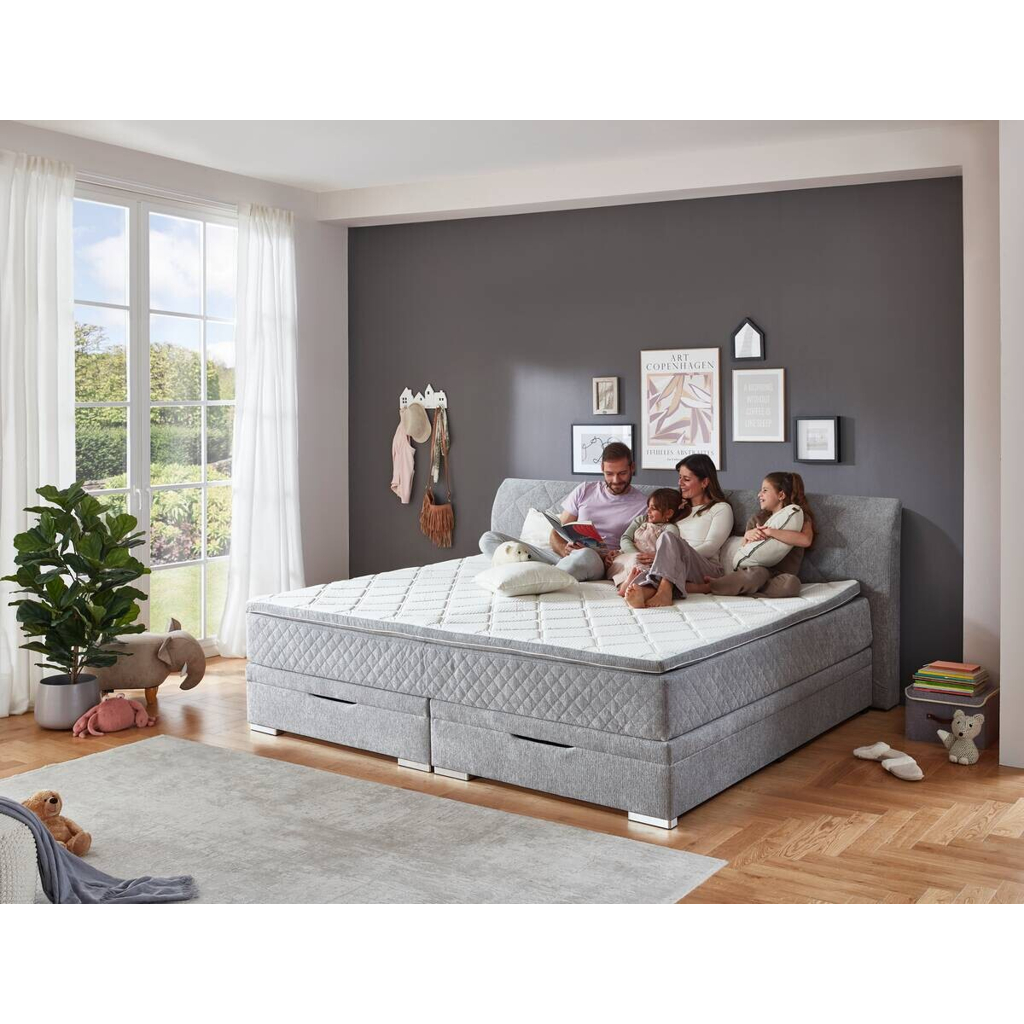 POCO Familienboxbett Korfu silber Liegefläche B/L: ca. 240x200 cm