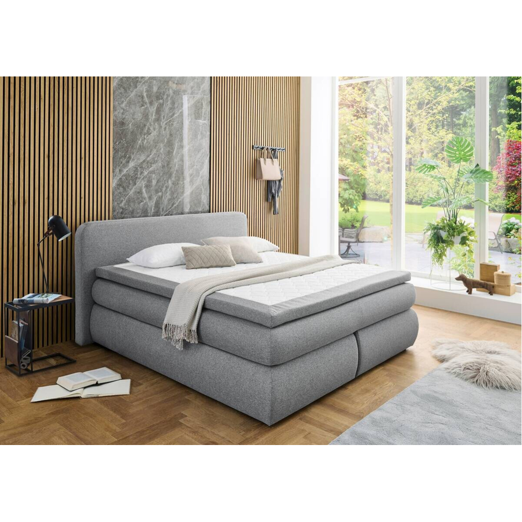 POCO Boxspringbett Madeira Silbergrau Liegefläche B/L: ca. 180x200 cm