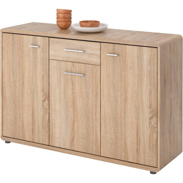 POCO Kommode Fontana Eiche Sonoma Nachbildung B/H/T: ca. 132x87x40 cm POCO Kommode Fontana Eiche Sonoma Nachbildung B/H/T: ca. 132x87x40 cm